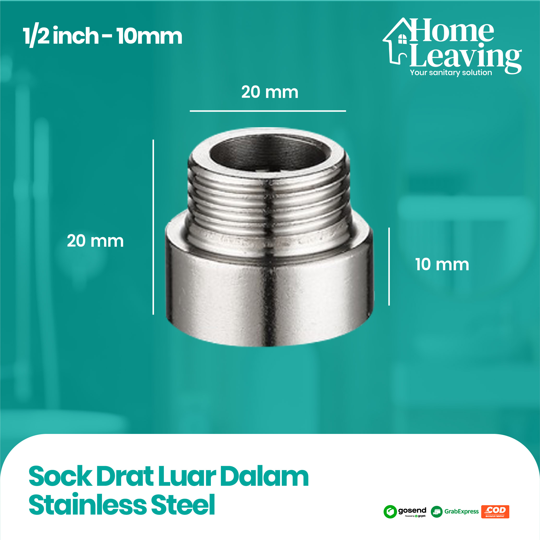 Jual Sok Drat Luar Dalam 1 2 Stainless PaDi UMKM