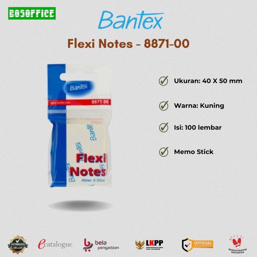 Jual Flexi Notes Sticky Notes Bantex Tipe Ukuran X