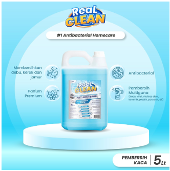 Jual Real Clean Cairan Pembersih Kaca 5 Liter Glass And Window Cleaner