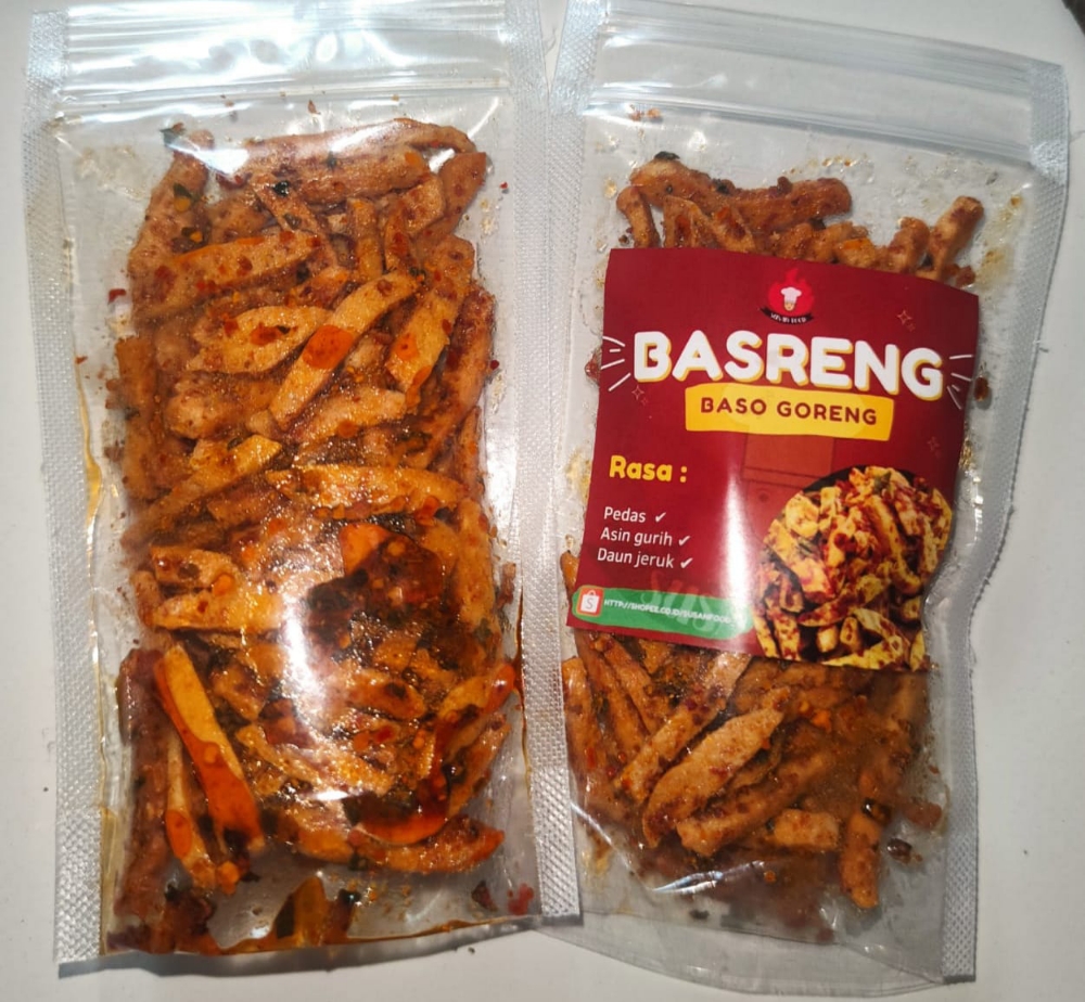 Jual Basreng Pedas Daun Jeruk Padi Umkm