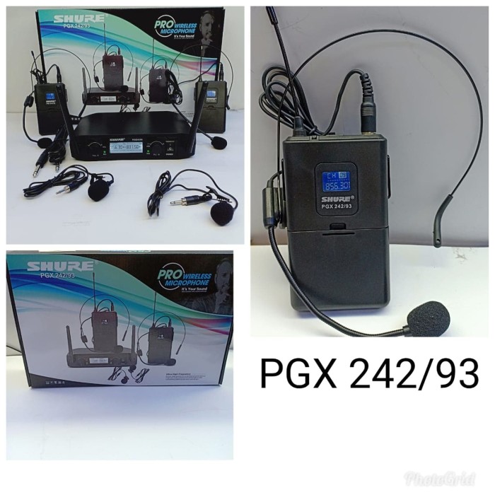 Jual MIC WIRELESS HEADSET JEPIT CLIP ON SHURE PGX 242 93 PGX 242