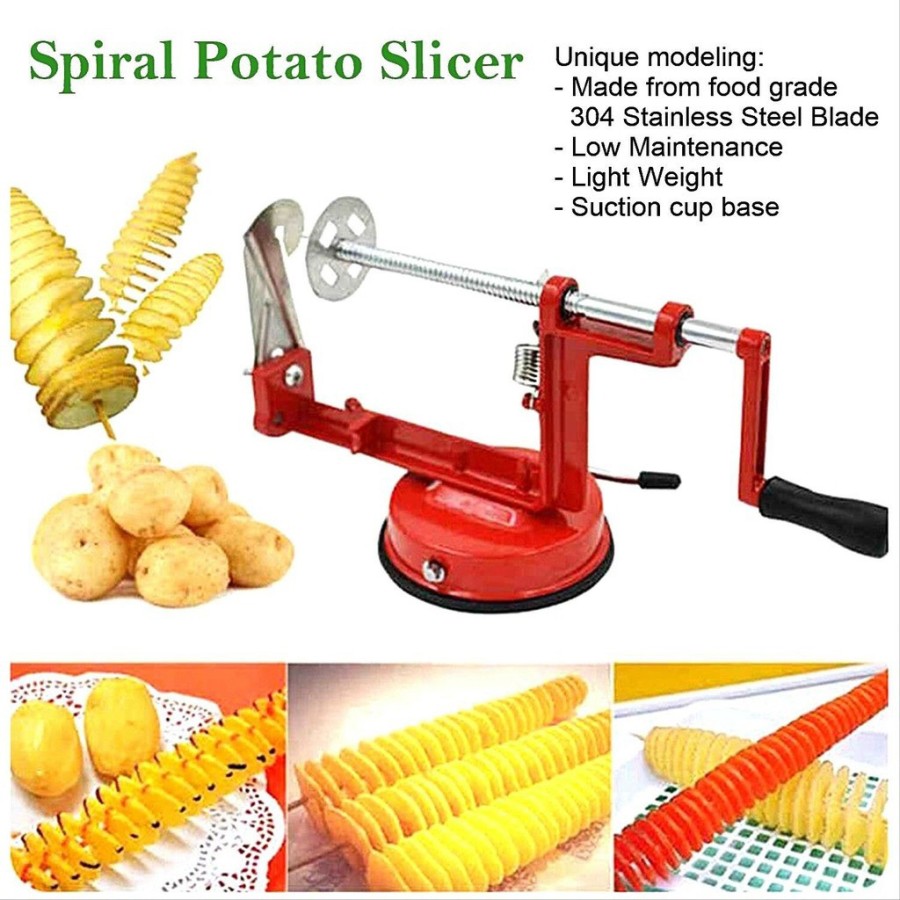 🔥Ready Stock🔥Spiral Potato Slicer mesin kentang putar potato roller