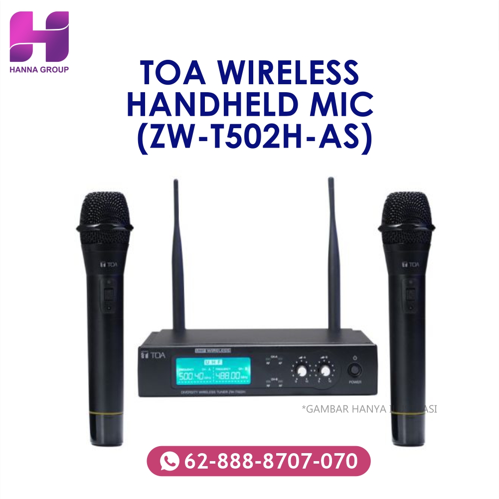 Jual TOA WIRELESS HANDHELD MIC ZW T502H AS PaDi UMKM