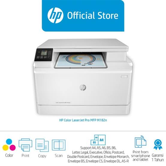 Jual Printer HP Color Laserjet Pro MFP M182N Free Kirim Jakarta | PaDi UMKM
