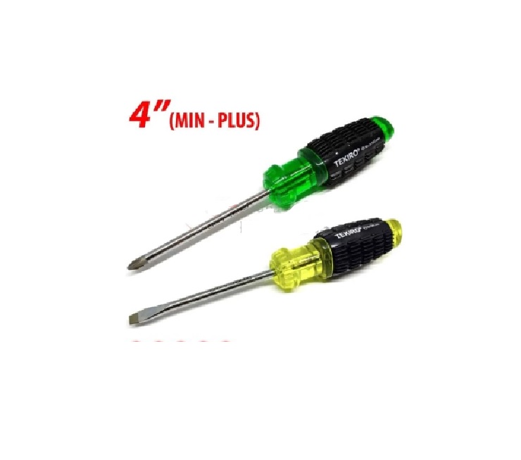 Jual PAKET 2 SET TEKIRO OBENG 4 INCH PLUS MINUS GAGANG KARET ...