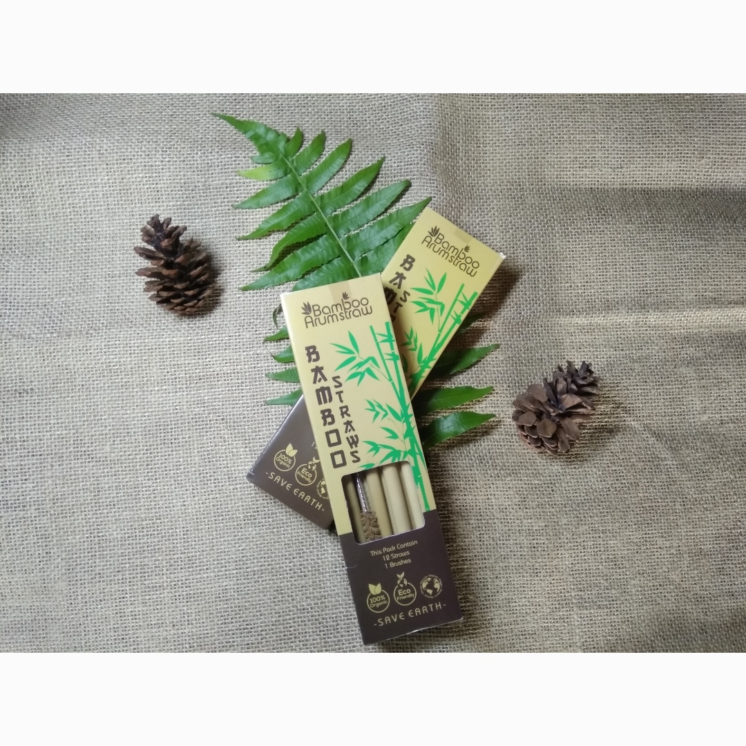 Jual Bamboo Arum Straw Paket Kemasan Rustic Padi Umkm