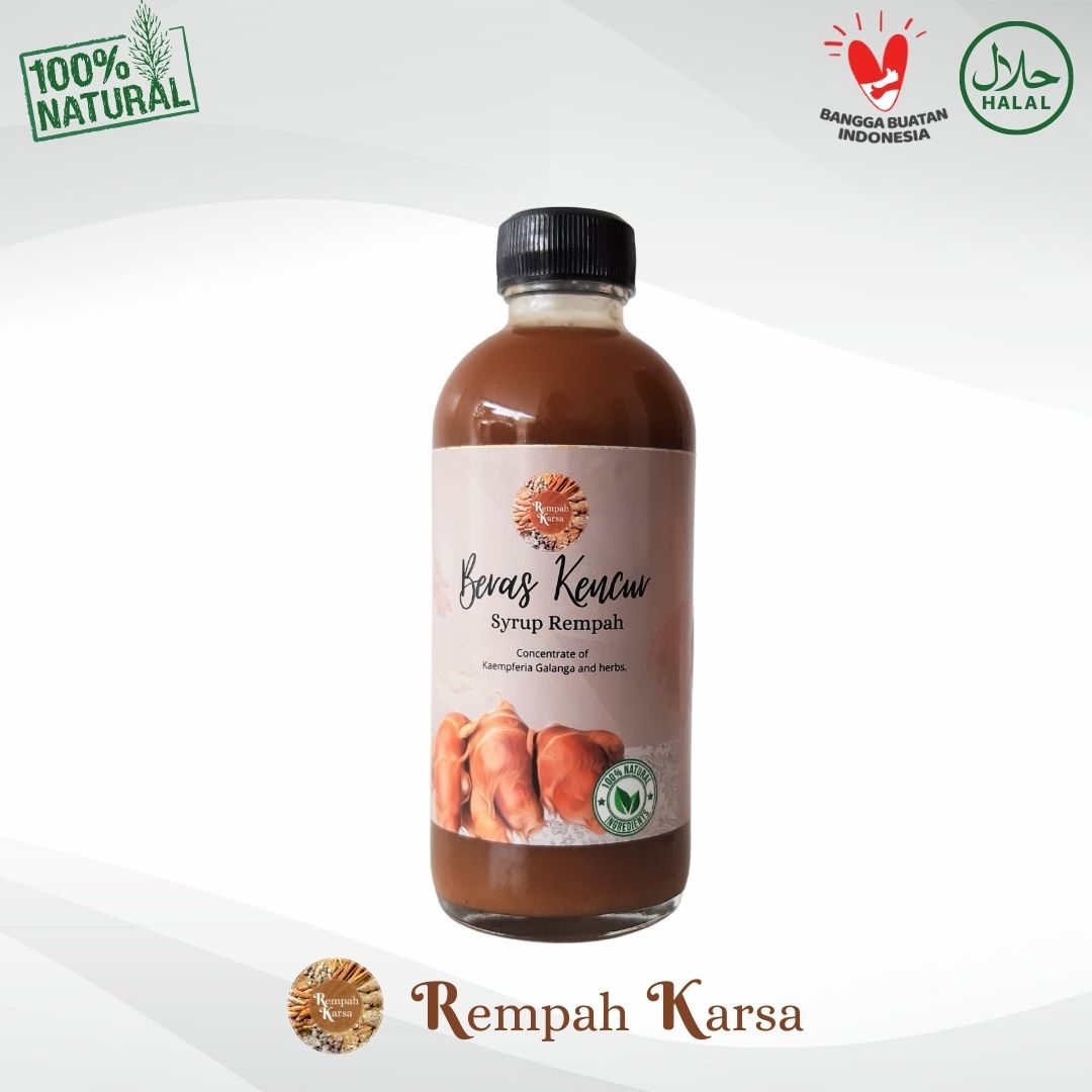 Jual Syrup Rempah Konsentrat Jamu Beras Kencur 250 Ml Padi Umkm