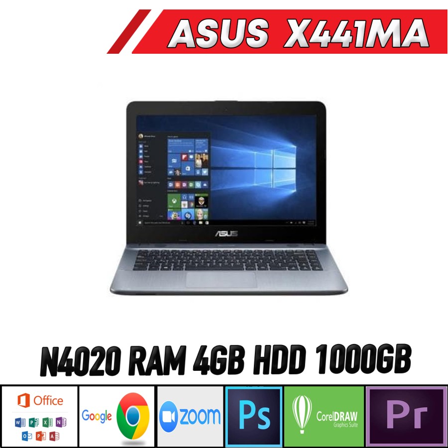 Jual LAPTOP Asus X441M X441 X441MA Intel N4020 Ram 4GB HDD 1TB | PaDi UMKM